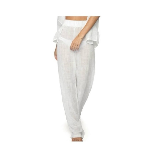 PQ Swim Pant Coverup in Off White Water Lily - Picture 5 of 10